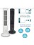 Ithalatçı Garantili Kule Tipi Masaüstü Mini USB Vantilatör Kademeli Klima Serinliği Siyah 2 Yıl Soğ 5