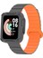 Xiaomi Redmi Watch 1 Silikon Kordon KRD-105 Strap Kayış-Gri-Turuncu 1