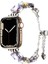 Apple Watch 44MM KRD-115 Renkli Taş Tasarımlı Kordon-Lila 1