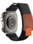 Apple Watch Uyumlu Ultra 49MM Hasır Kordon KRD-106 Strap Kayış-Siyah-Gri 1