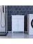 54 x 80 x 32.5 cm 2 Kapaklı Tek Çekmeceli Mutfak Dolabı Çok Amaçlı Banyo Dolabı 4