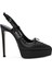 Kadın Siyah Arkası Açık Platform Yüksek Topuklu Deri Ayakkabı 24WFD121618 1
