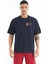 Erkek Lacivert Oversize T-Shirt 88197 1