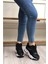 2069 Anatomik Gizli Dolgu Tabanlı Kadın Sneakers Ayakkabı - Nkt02069-Sıyah Beyaz-37 3