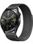 Galaxy Watch Active 2 40MM Band-12 20MM Metal Hasır Kordon-Siyah 1