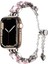 Apple Watch Uyumlu 38MM KRD-115 Renkli Taş Tasarımlı Kordon-Rose Pembe 1