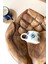 Seramik El Boyaması Göz Nazar Temalı Kahve Kupası/mug - Beyaz 2