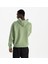 Erkek Yeşil %100 Organik Pamuk Kanguru Cepli Fermuarlı Kapüşonlu Oversize Sweatshirt 4