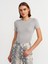 30747 Bisiklet Yaka Basic T-Shirt-Açık Gri 1