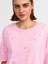 31150 Yıkama Efektli Taşlı T-Shirt-Açık Pembe 4