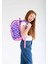 Back To School Kids Mor Sevimli Tavşan Kız Çocuk Okul Sırt Çantası - Özel Tasarım Elde Yıkama Tek E 3