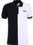 Desenli Siyah - Beyaz Erkek Polo T-Shirt 241V3A1601 1