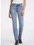 Normal Bel Bol Paça Regular Fit Mavi Kadın Denim Pantolon Gj G08 Mıd Rıse Stra - Eco Recy Co 2