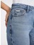 Normal Bel Bol Paça Regular Fit Mavi Kadın Denim Pantolon Gj G08 Mıd Rıse Stra - Eco Recy Co 4