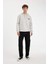 Erkek Açık Gri Star Wars-Mandalorian Regular Fit Kapüşonlu Sırt Baskılı Sweatshirt C6525AX24AU 2