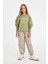 Kız Çocuk Yeşil Relax Fit Bisiklet Yaka Baskılı Sweatshirt D3572A824AU 2