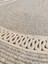 Jüt Hasır Görünümlü Desenli Modern El Örgüsü Oval Halı Kilim 1