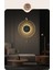 (Büyük Boy - 50*75 cm)Metal Timelles Gold (Pilli LED ) Siyah Göbek - (Quartz Mekanizmalı) Modern Metal Duvar Sa 5