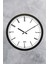 Yuvarlak 30 cm Gerçek Cam Sessiz Mekanizma Duvar Saati Modern Siyah 29 x 29 Plastik 1