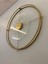 (Büyük Boy - 55*55 cm)Gold Çiftçember Seri - Modern Dekoratif Camlı Metal Duvar Saati Metal Yuvarlak Mode 1