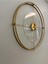 (Büyük Boy - 55*55 cm)Gold Çiftçember Seri - Modern Dekoratif Camlı Metal Duvar Saati Metal Yuvarlak Mode 4