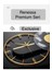 MetaQuartz Aksesuar Metal Renessa Exclusive ( Quartz Mekanizmalı ) Özel Seri Dekoratif Metal Ahşap Duvar Saati Oval Pil 2