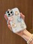iPhone 15 Pro Max Uyumlu Sevimli Kedi Figürlü Simli Şeffaf Kılıf 5