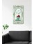 Beyaz Mint Yeşili Vintage Dokulu | Dekoratif Cam Duvar Saati 30 x 50 Dikdörtgen Modern Plastik 1