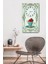 Beyaz Mint Yeşili Vintage Dokulu | Dekoratif Cam Duvar Saati 30 x 50 Dikdörtgen Modern Plastik 2