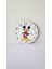 Yuvarlak Dekoratif Ahşap Baskılı Mickey Mouse ( Miki Fare ) Çocuk Odası Duvar Saati 30*30 Çok Renkl 3