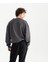 Erkek Füme %100 Organik Pamuk Bisiklet Yaka Oversize Sweatshirt 4