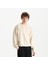 Erkek Bej %100 Organik Pamuk Bisiklet Yaka Oversize Sweatshirt 1