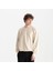 Erkek Bej %100 Organik Pamuk Bisiklet Yaka Oversize Sweatshirt 2