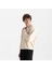 Erkek Bej %100 Organik Pamuk Bisiklet Yaka Oversize Sweatshirt 3