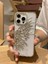 iPhone 15 Pro Uyumlu Hologram Kristal Taşlı Kelebek Kanadı Desenli Şeffaf Kılıf 1