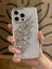 iPhone 15 Pro Uyumlu Hologram Kristal Taşlı Kelebek Kanadı Desenli Şeffaf Kılıf 3