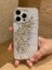iPhone 15 Pro Max Uyumlu Hologram Kristal Taşlı Kelebek Kanadı Desenli Şeffaf Kılıf 3