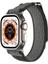 Apple Watch Uyumlu Ultra 49MM Hasır Kordon KRD-106 Strap Kayış-Siyah-Gri 5