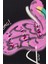 Flamingo Baskılı Tişört - Siyah 3