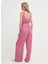 Desenli Pembe Kadın Tulum PL230484 3