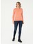 Bisiklet Yaka Slim Fit Somon Kazak Kadın KARLA-BSK24 4