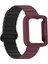 Xiaomi Redmi Watch 2 Silikon Kordon Zore KRD-105 Strap Kayış-Koyu Kırmızı-Siyah 3