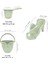 3'lü Bebek Banyo Seti - Vakum Tabanlı Yıkama Aparatı - Banyo Su Kovası - Maşrapa - Yeşil 5