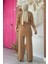 Taş Detaylı Tunik ve Pantolon Ikili Triko Takım 2-1545 Vizon 2
