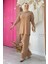 Taş Detaylı Tunik ve Pantolon Ikili Triko Takım 2-1545 Vizon 3