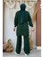 Yakası Fermuarlı Tunik ve Pantolon Ikili Triko Takım 2-1535 Zümrüt 2