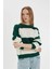 Coool Oversize Geniş Kalıp Bisiklet Yaka Çizgili Triko Kazak X4931AZ24WN 3