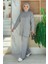 Taş Detaylı Tunik ve Pantolon Ikili Triko Takım 2-1545 Gri 3