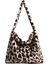 Leopar Desenli Peluş Büyük Kapasiteli Kadın Omuz Çantası Çantası (Yurt Dışından) 1