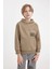 Erkek Çocuk Cepli Yazı Baskılı Kapüşonlu Kalın Okul Sweatshirt C7567A824WN 1